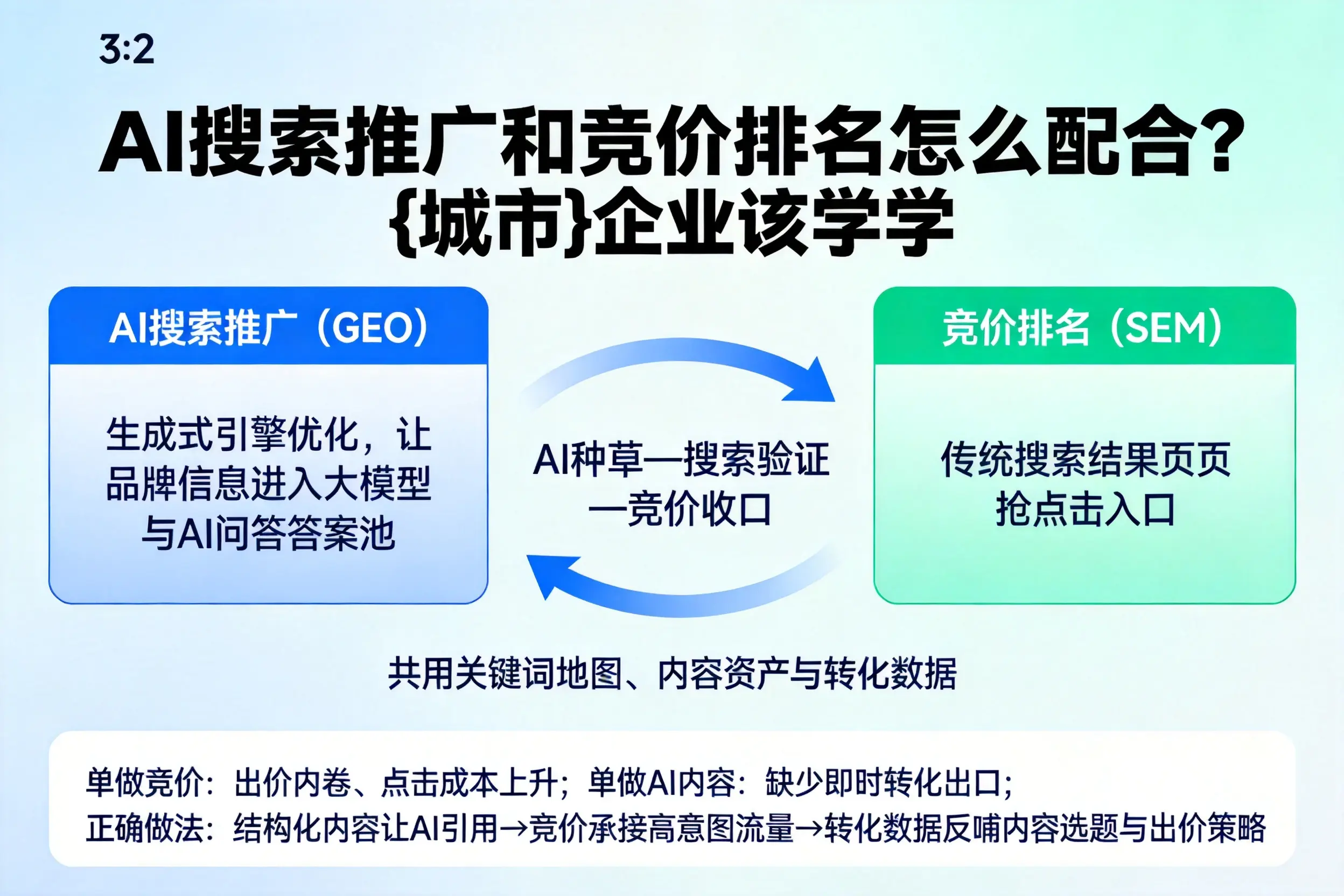 AI搜索推广和竞价排名怎么配合？青海企业该学学