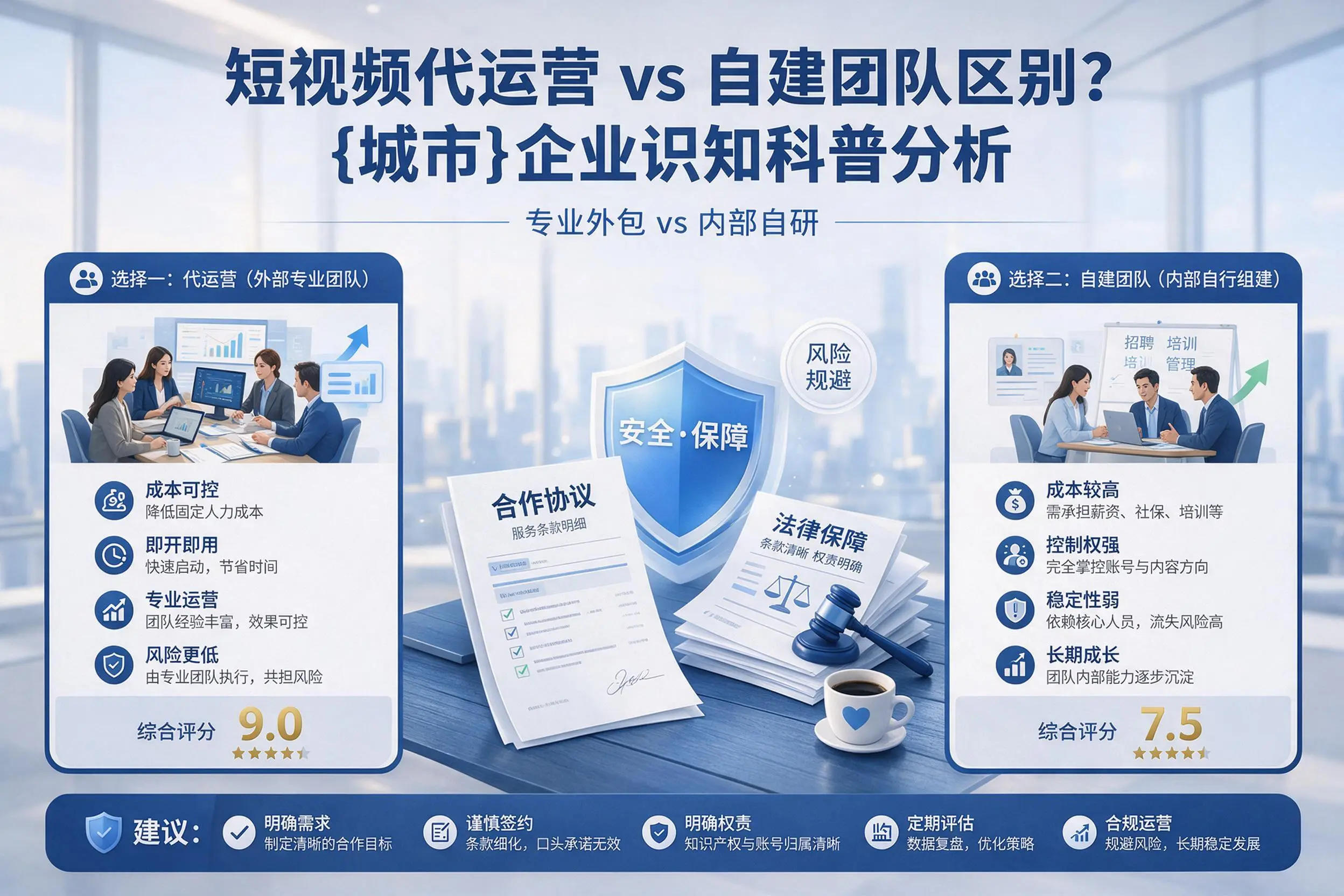 短视频代运营与自建团队区别?青海企业认知科普分析
