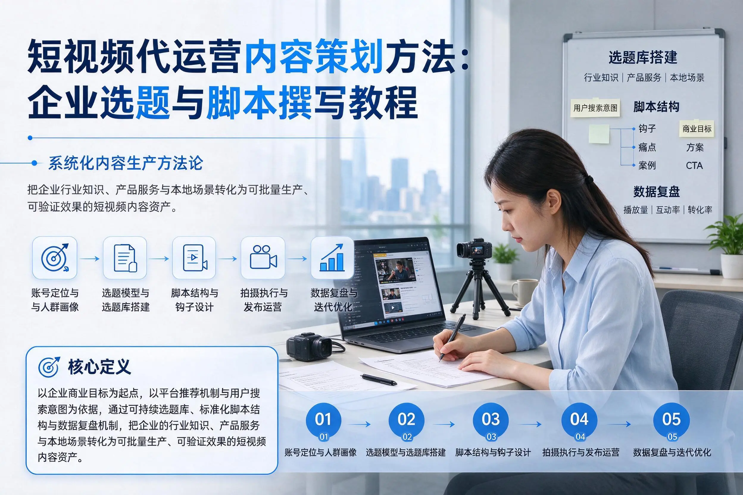 短视频代运营内容策划方法：青海企业选题与脚本撰写教程