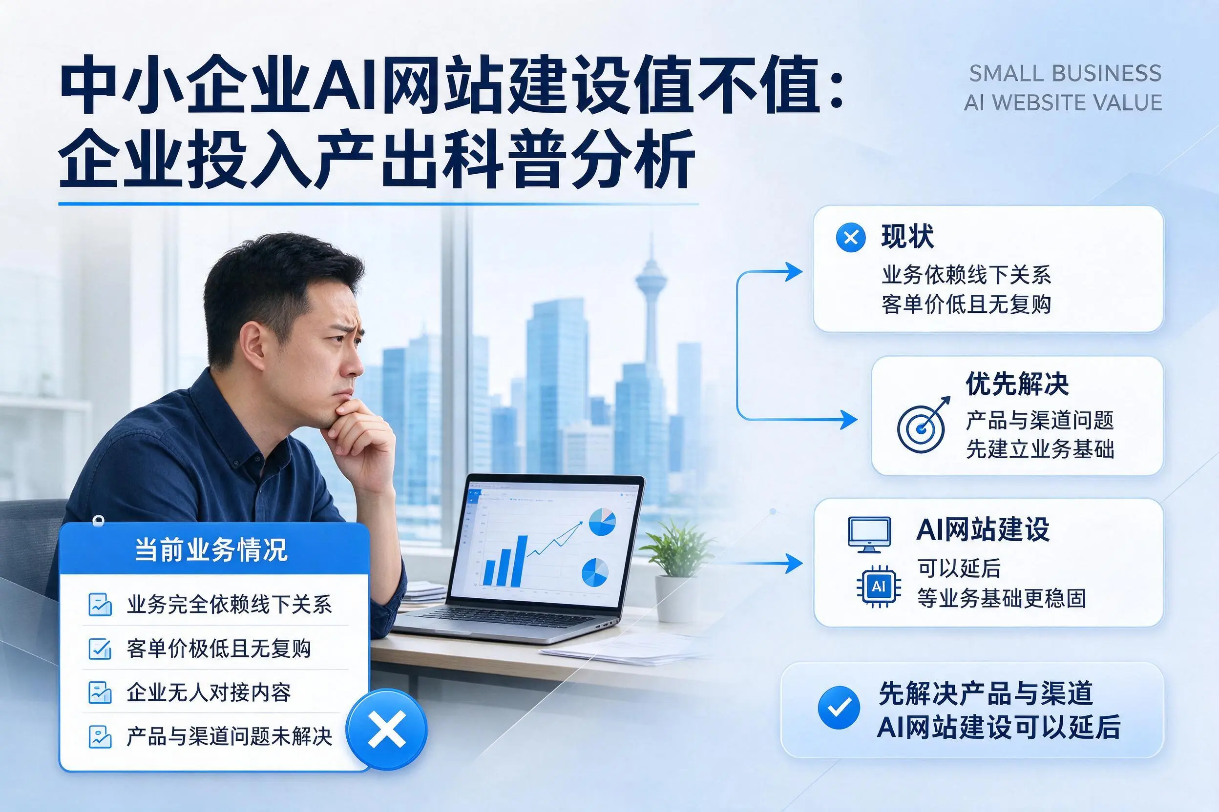中小企业AI网站建设值不值:青海企业投入产出科普分析