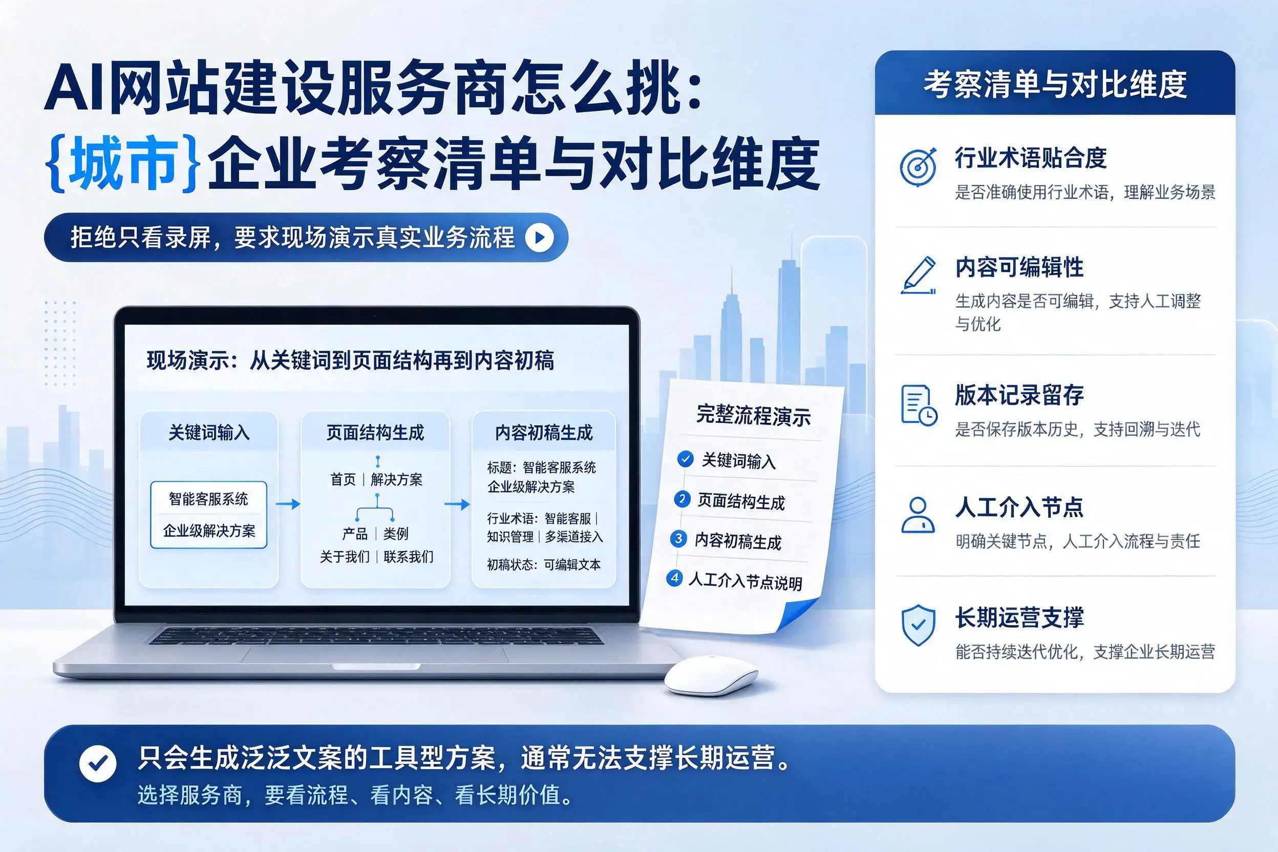 AI网站建设服务商怎么挑：青海企业考察清单与对比维度