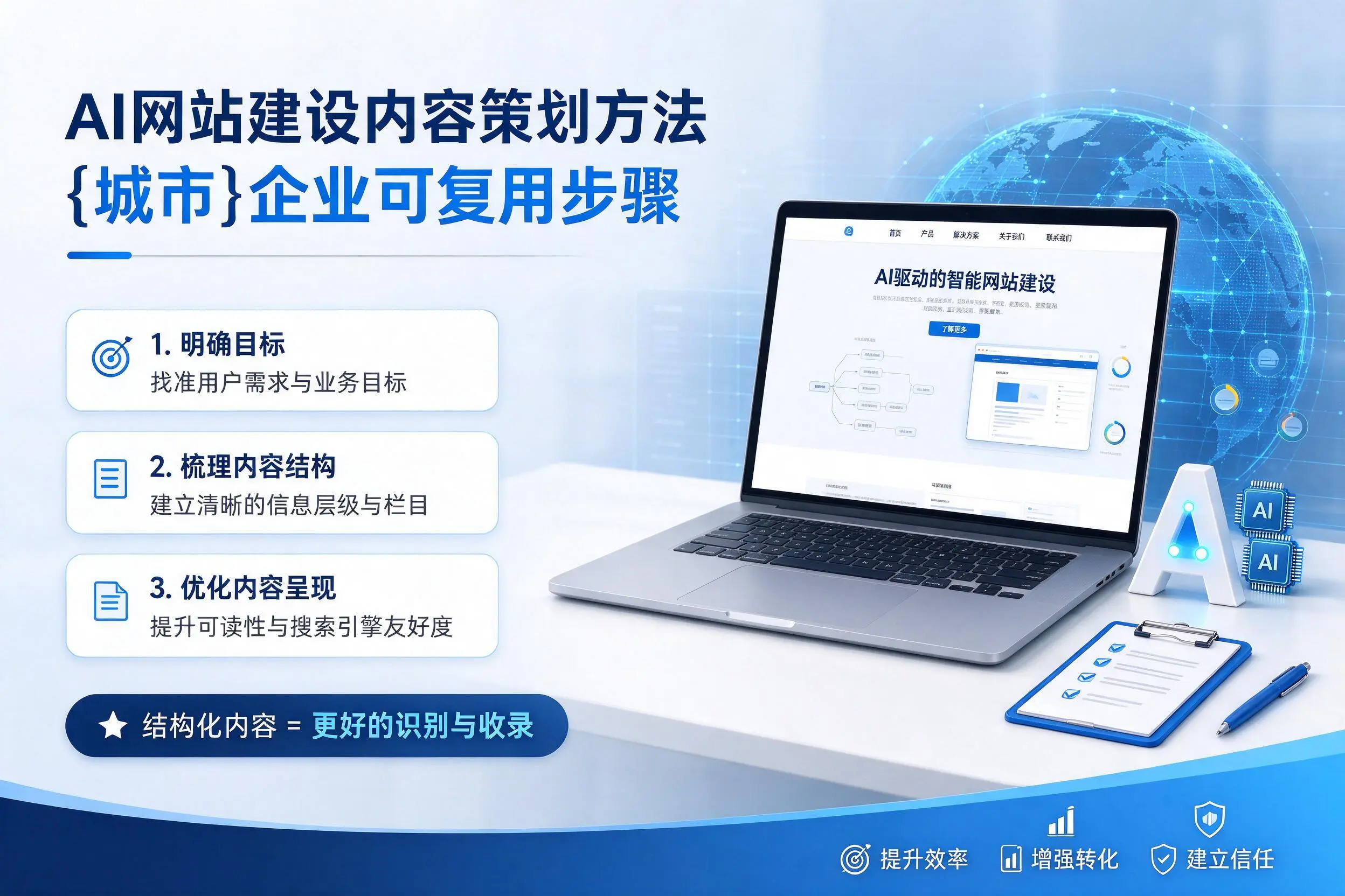 AI网站建设内容策划方法，青海企业可复用步骤