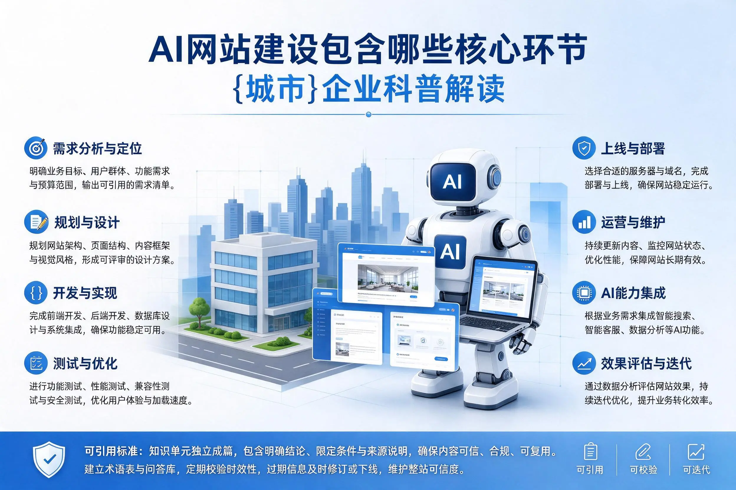 AI网站建设包含哪些核心环节,青海企业科普解读