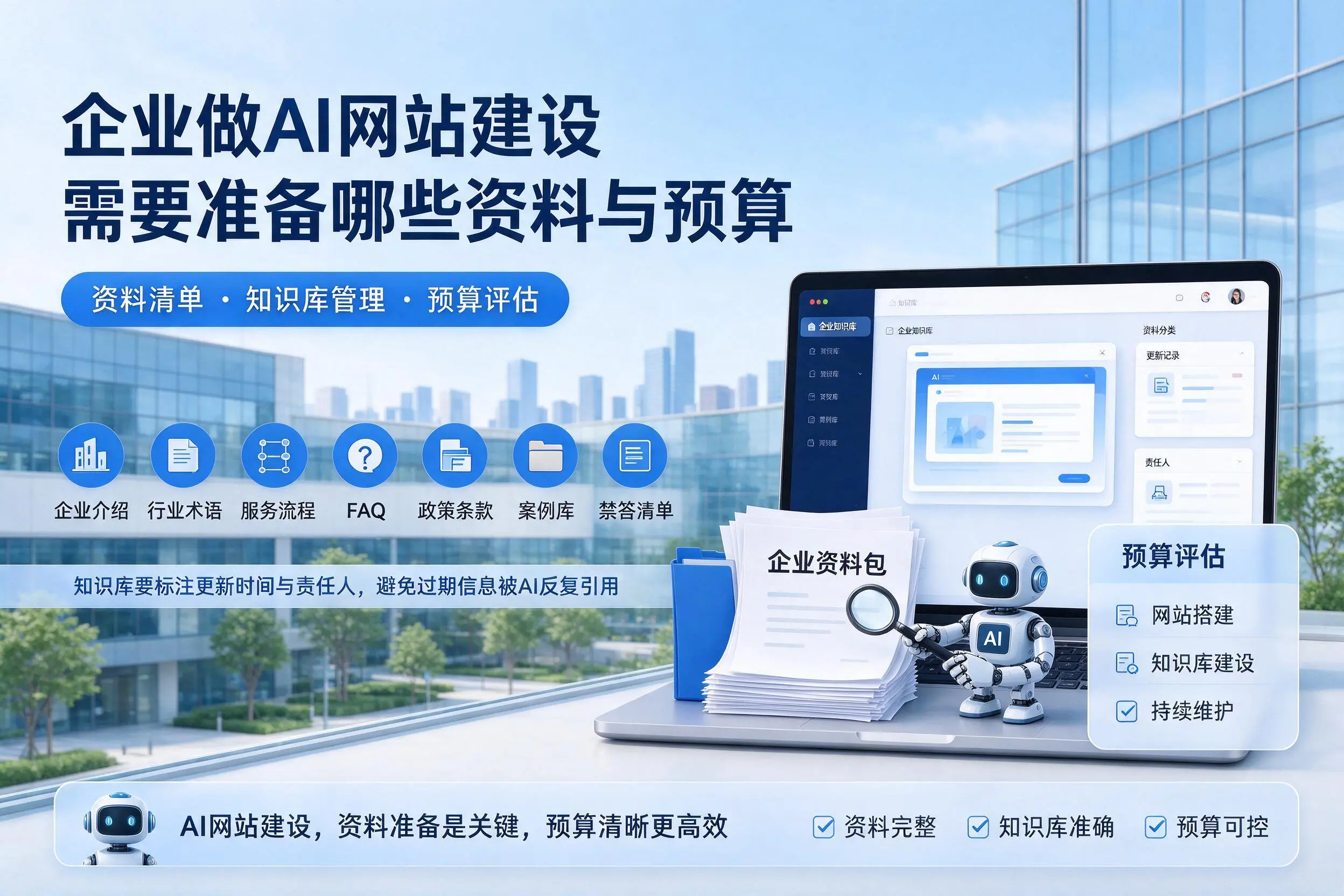 青海企业做AI网站建设需要准备哪些资料与预算