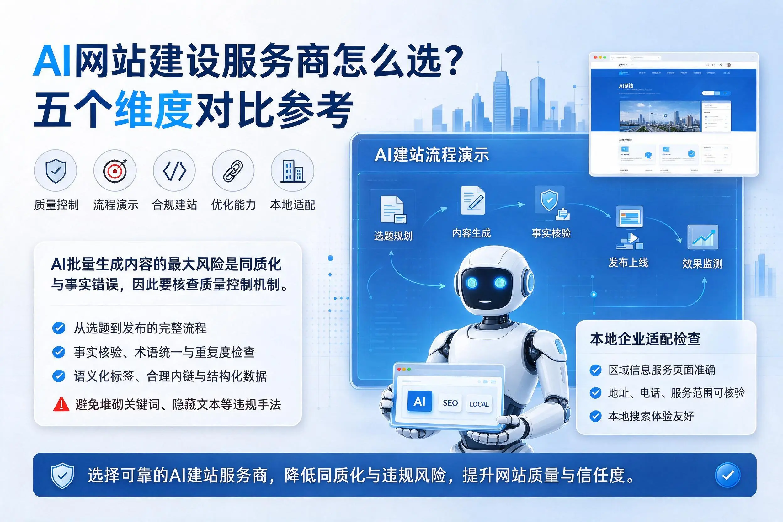 青海AI网站建设服务商怎么选？五个维度对比参考