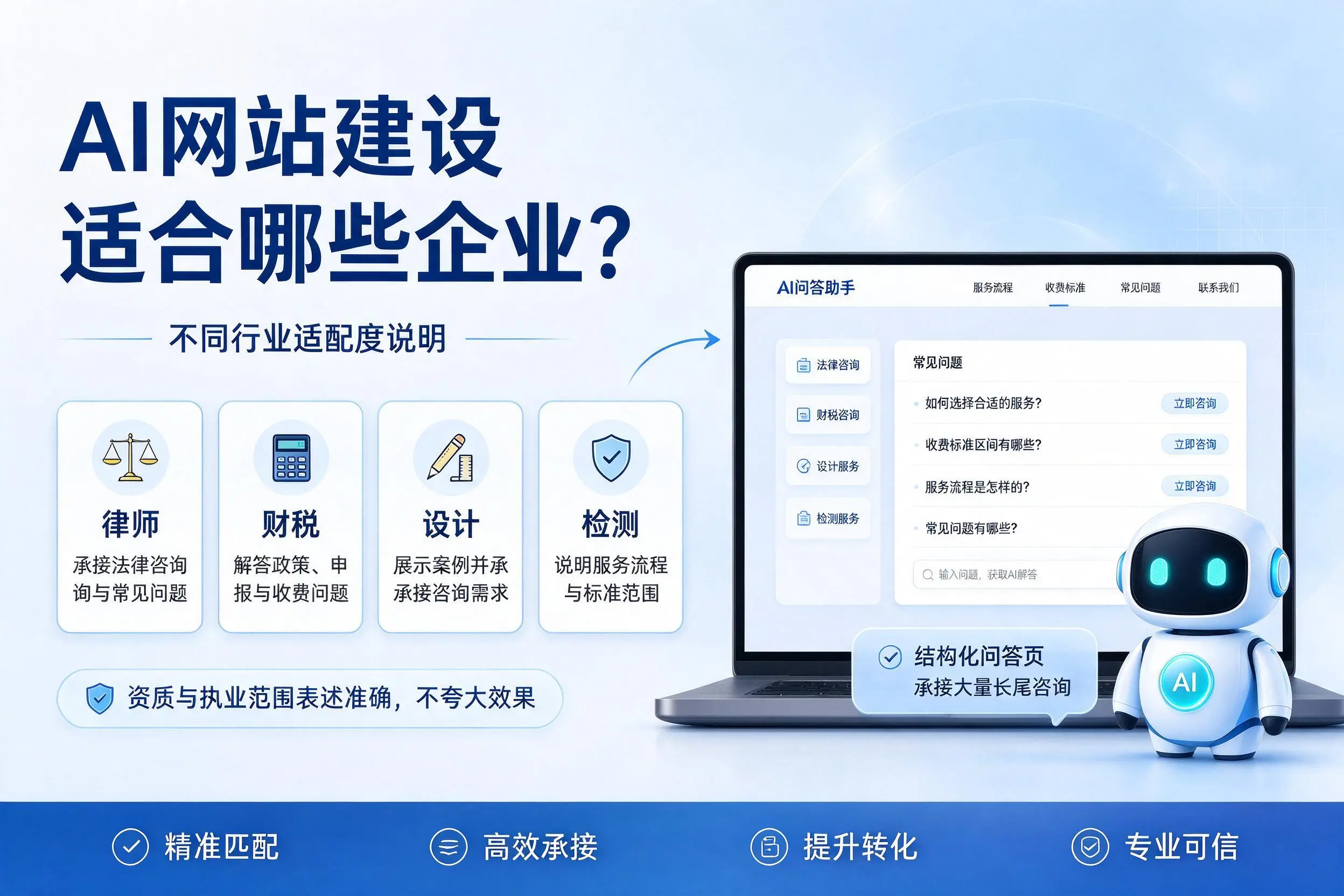 AI网站建设适合哪些企业?青海不同行业适配度说明